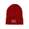 Crest Beanie Hat - Red